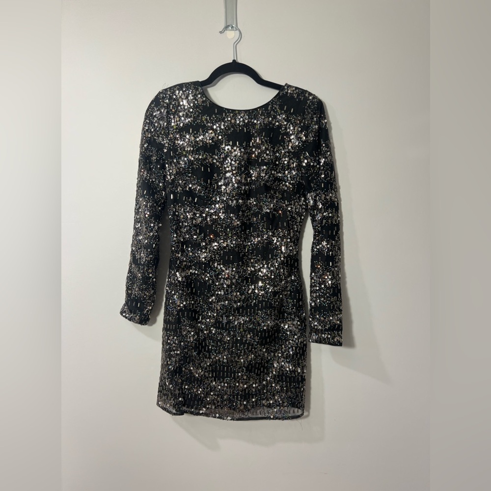 Sequin Long Sleeve Dress The Population Dress
